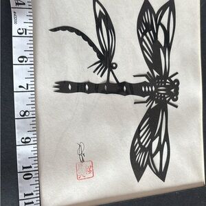 Black Dragonfly Art Print